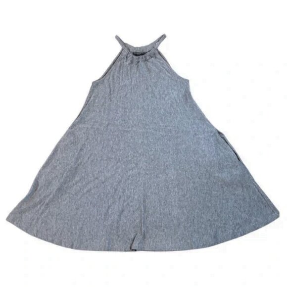 Chelsea & Theodore Knit Midi Dress with Pockets Grey Size Large - Picture 7 of 9